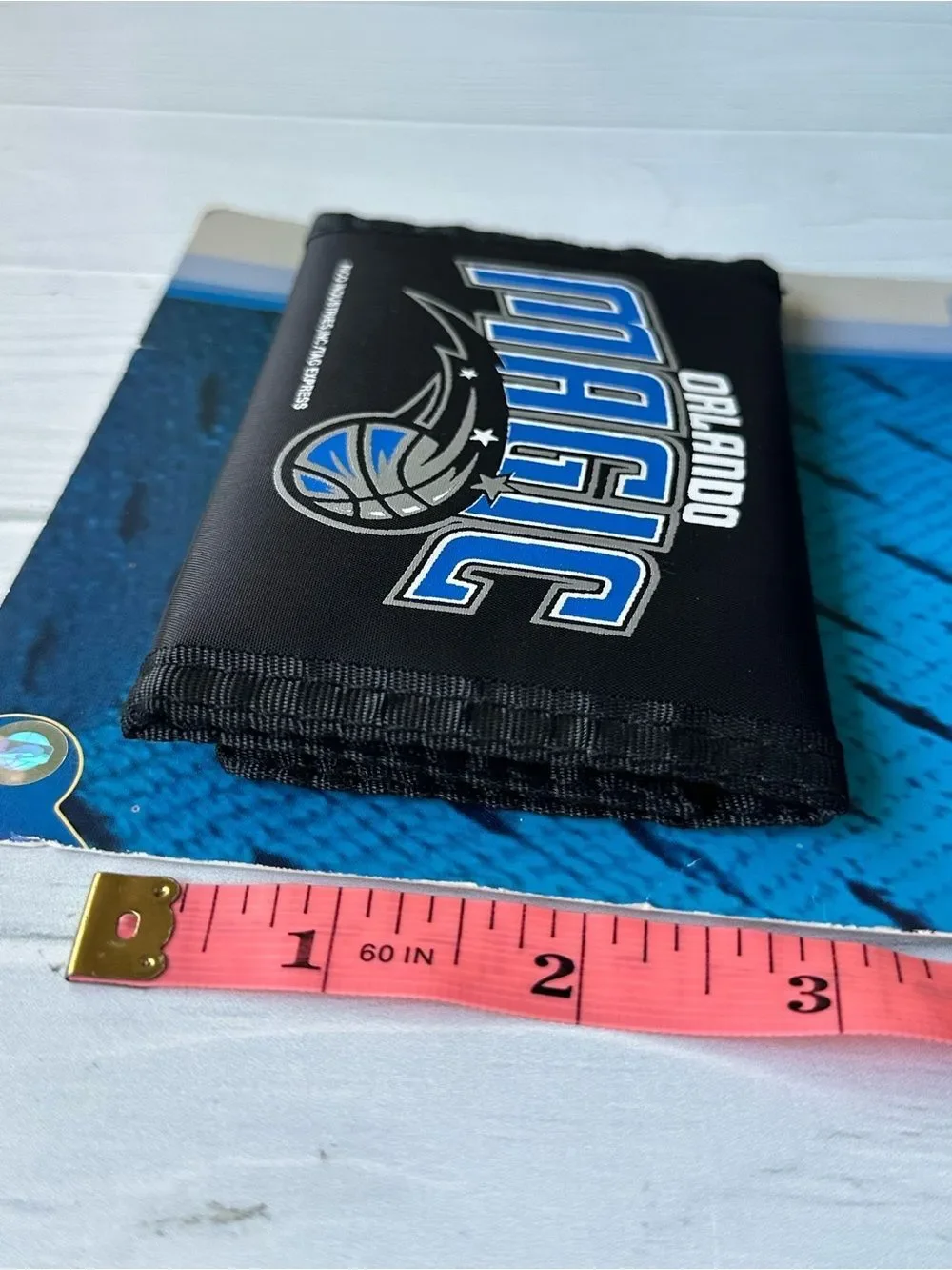 Vintage Orlando Magic NBA Nylon Wallet NOS Trifold Blue Black